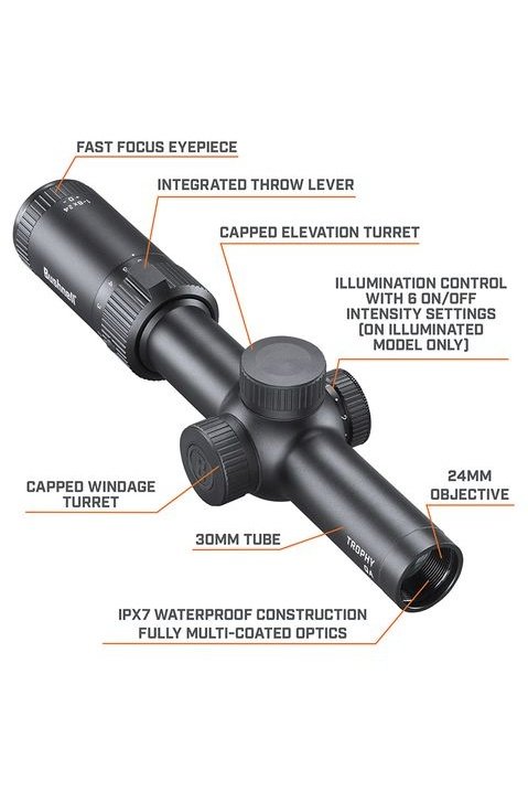 Bushnell Trophy Quick Acquisition 1-6x24 Riflescope Rugged Ram Outdoors