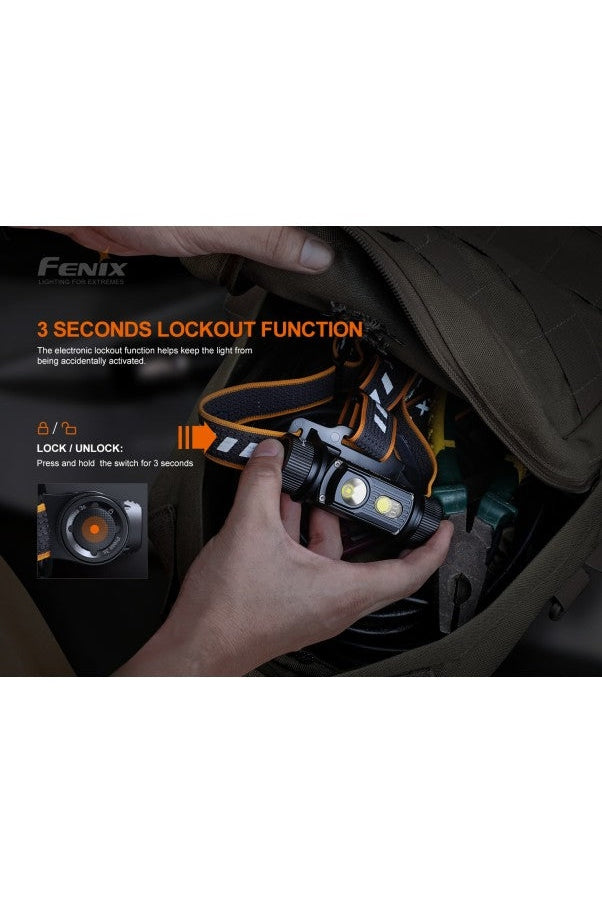 Fenix - Headlamp HM70R 1,600 lumens Rugged Ram Outdoors