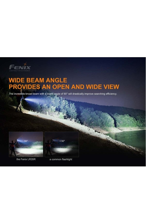 Fenix - Torch LR35R 10,000 lumens , black Rugged Ram Outdoors