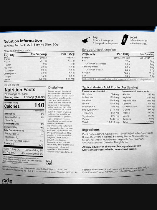Plant Protein DIAAS Complex 1.30