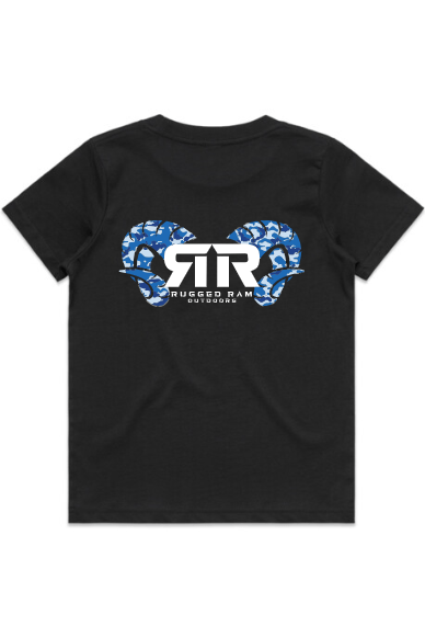 Rugged Ram Kids Tee - Blue Camo Rugged Ram Outdoors