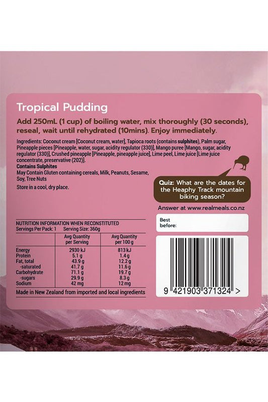 Real Meals Dessert - Tropical Pudding Rugged Ram Outdoors