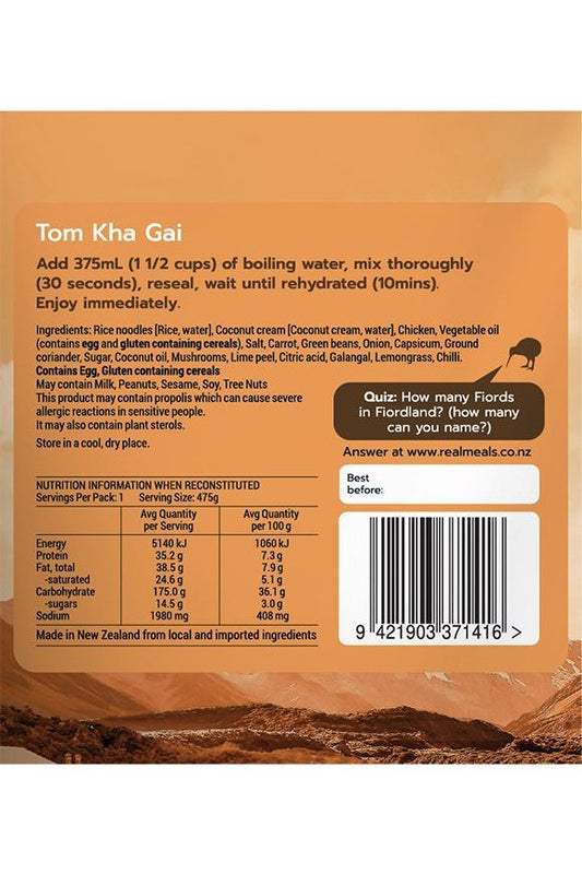 Real Meals Dinner - Tom Kha Gai Rugged Ram Outdoors