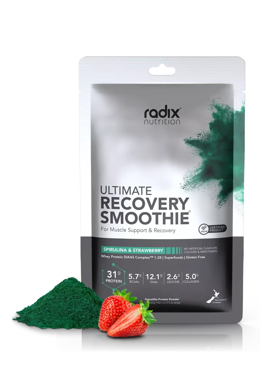 Recovery Smoothie v2 | Whey Based - Spirulina and Strawberry Rugged Ram Outdoors
