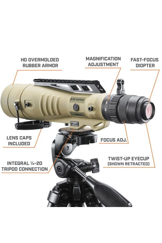 Bushnell Elite Tactical LMSS II 8-40X60 Spotting Scope - Horus H322 Reticle Rugged Ram Outdoors