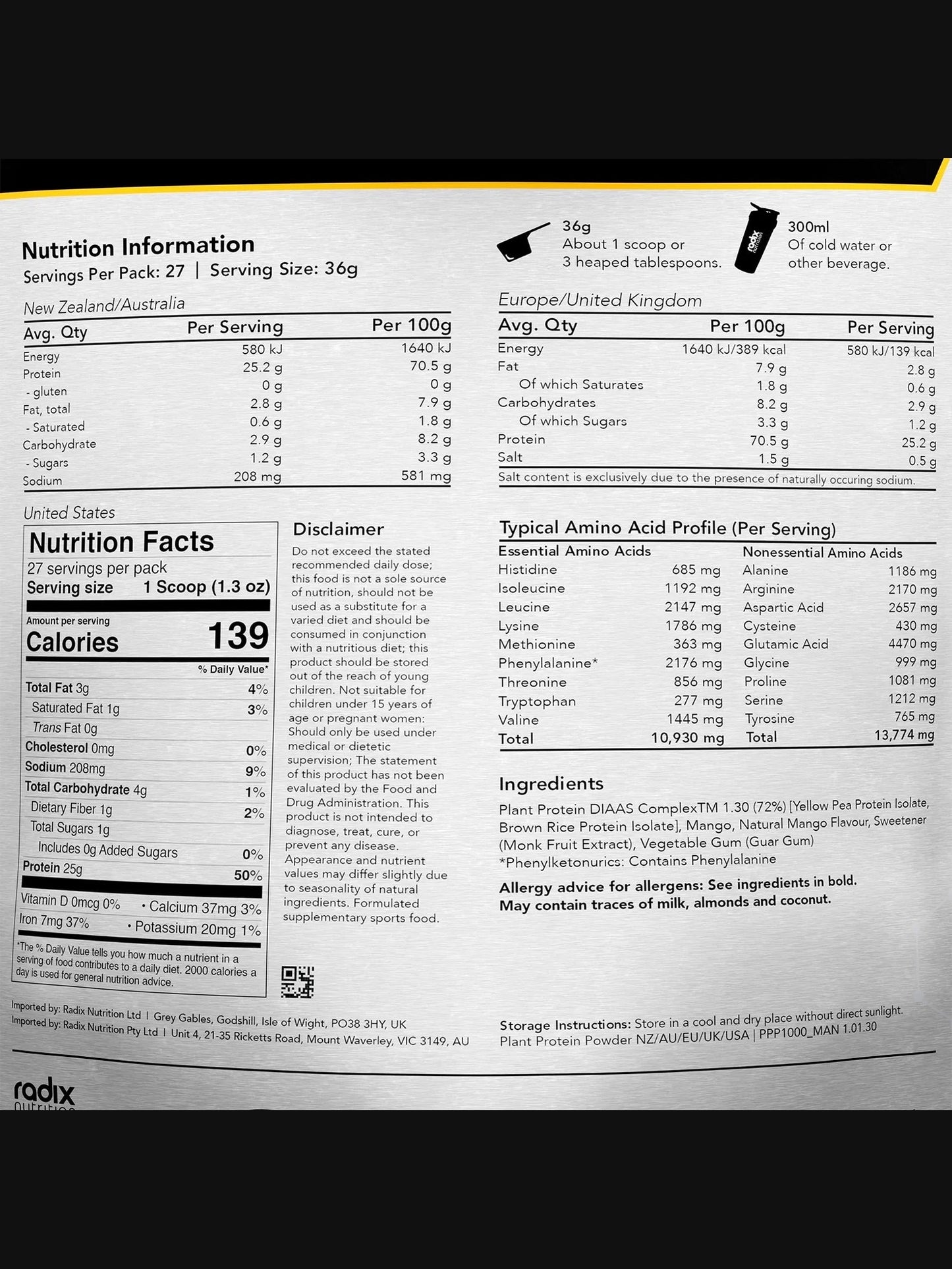 Plant Protein DIAAS Complex 1.30