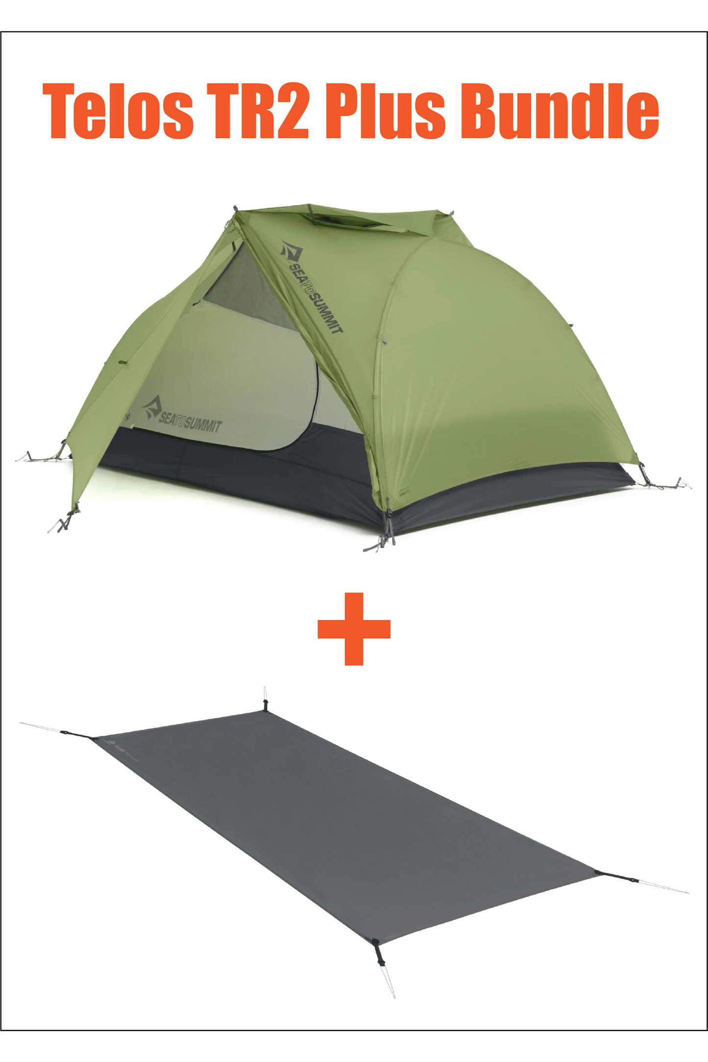 Sea to Summit Telos TR2 Plus - Two Person Freestanding Tent (3+ Season) and Lightfoot Tent Footprint Bundle