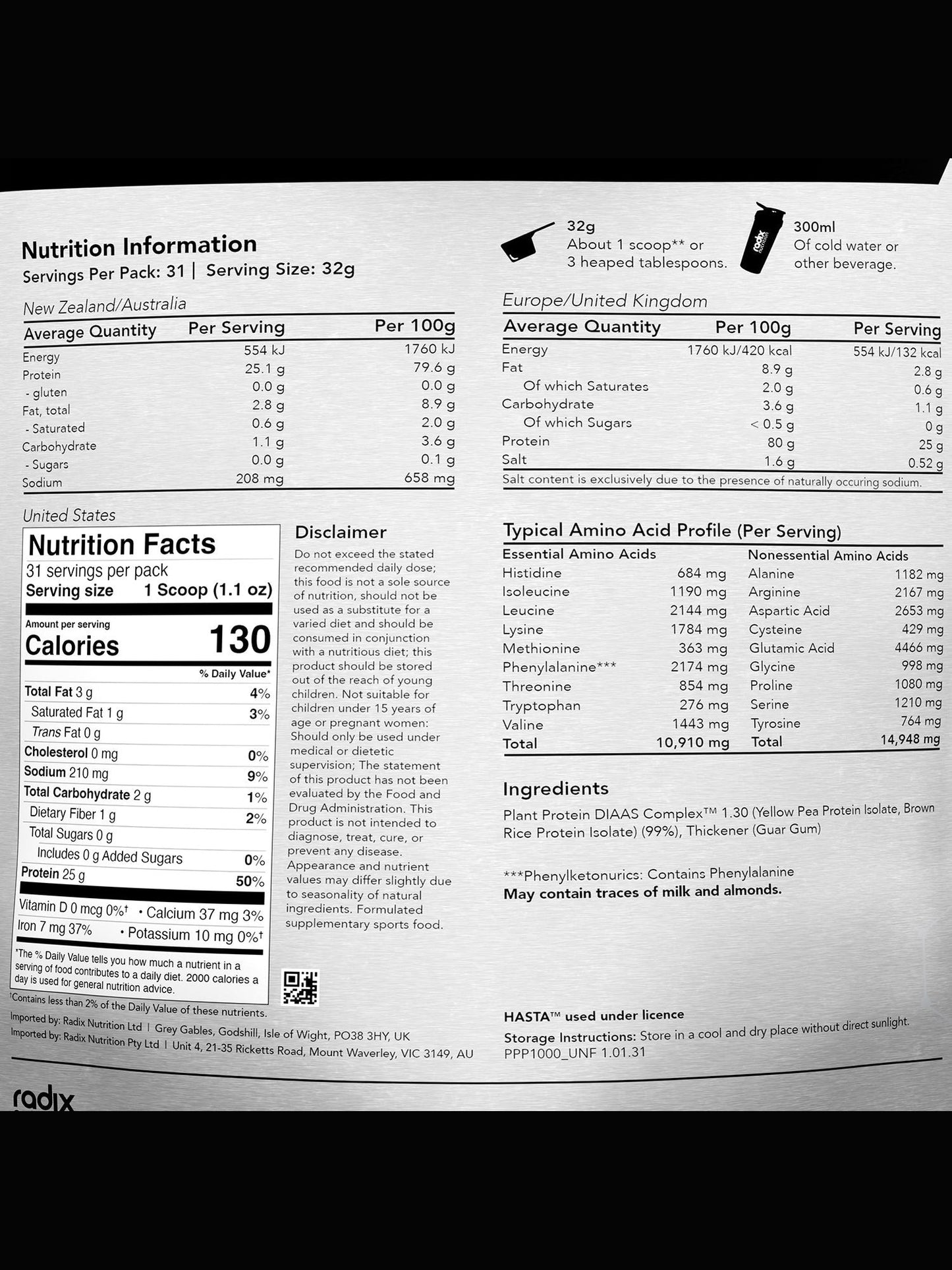 Plant Protein DIAAS Complex 1.30