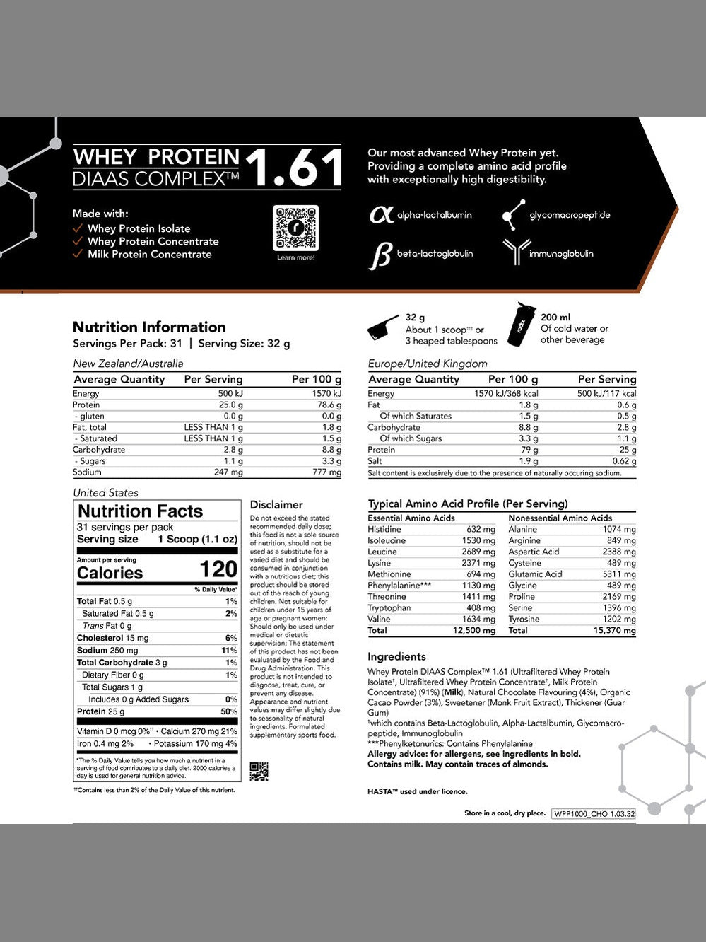 Whey Protein DIAAS Complex 1.61