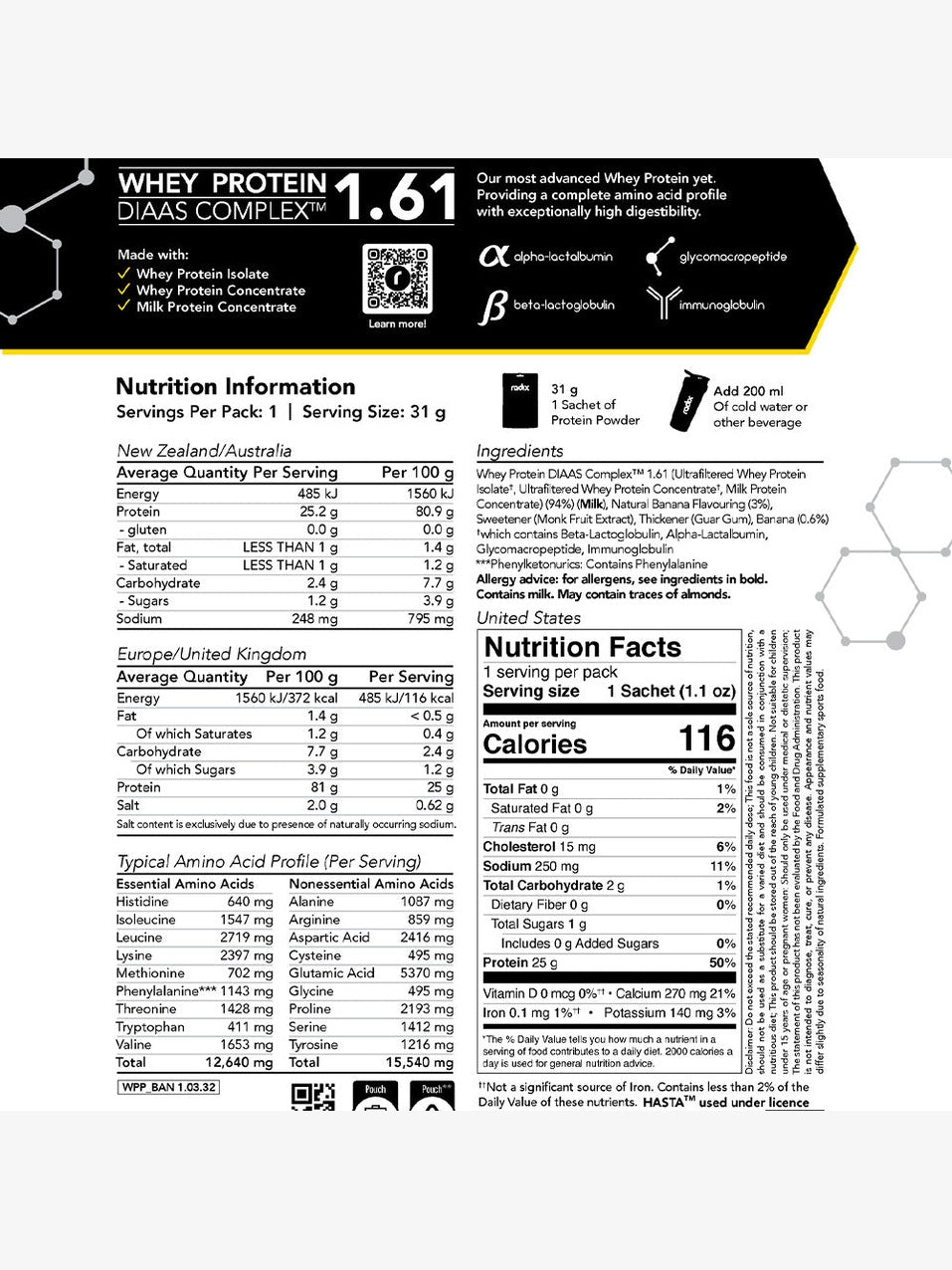 Whey Protein DIAAS Complex 1.61