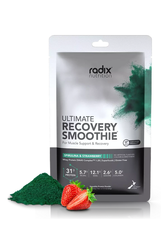 Recovery Smoothie v2 | Whey Based - Spirulina and Strawberry Radix Nutrition Rugged Ram Outdoors