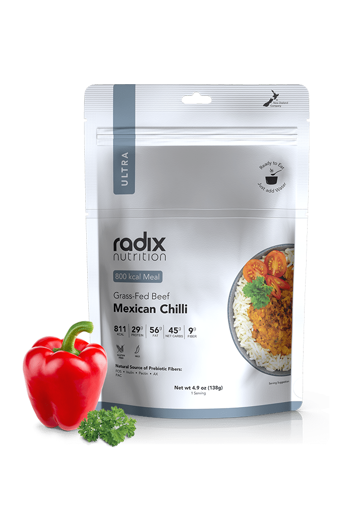 Ultra Meals v7.0 - Grass-Fed Beef Mexican Chilli - 800 kcal Radix Nutrition Rugged Ram Outdoors