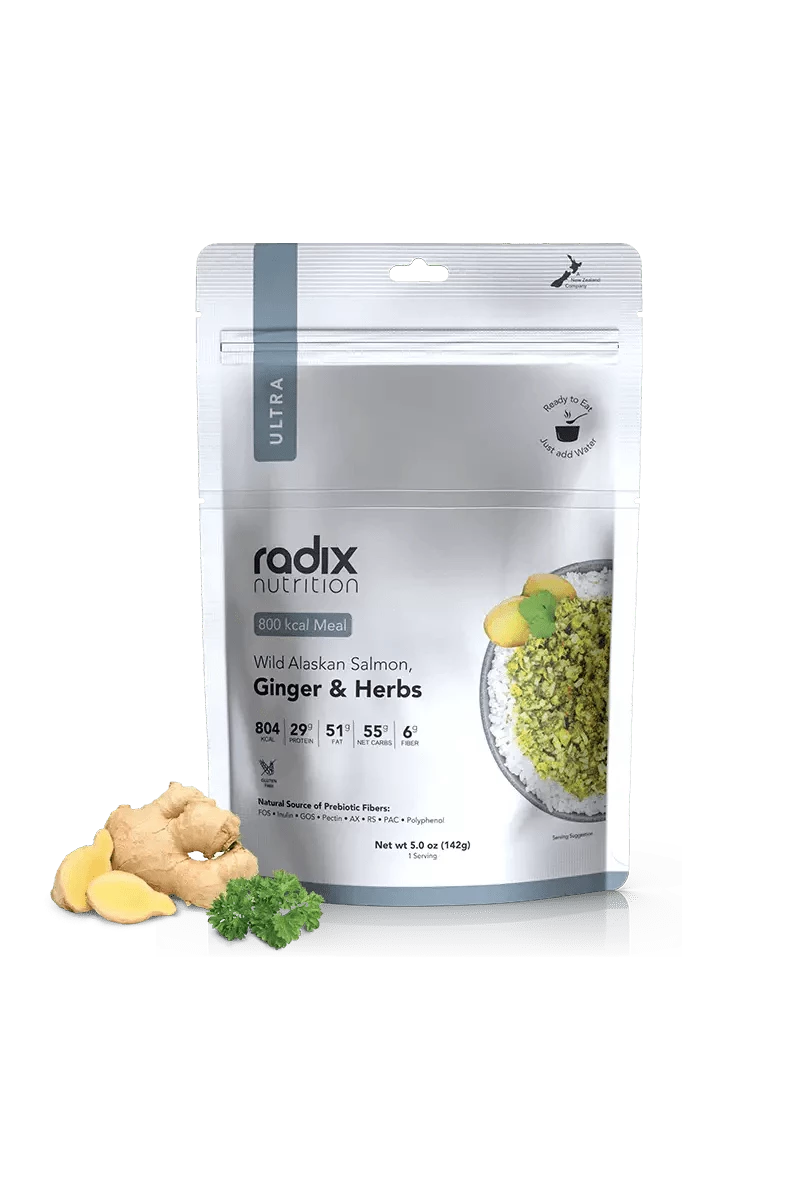 Ultra Meals v7.0 - Wild Alaskan Salmon, Ginger & Herbs - 800 kcal Rugged Ram Outdoors